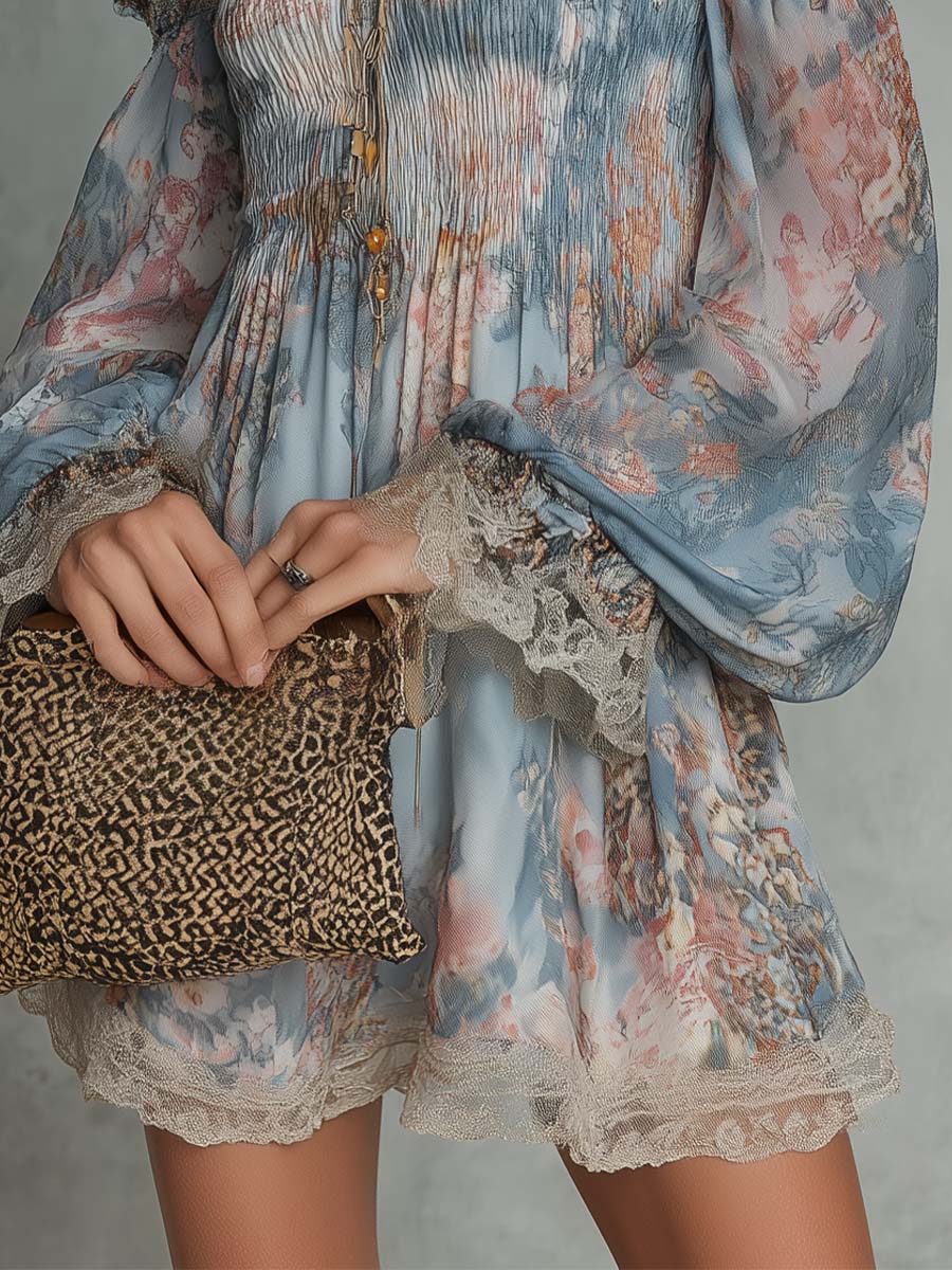 Yvette | Romantische Off-Shoulder Jurk met Bloemendetails
