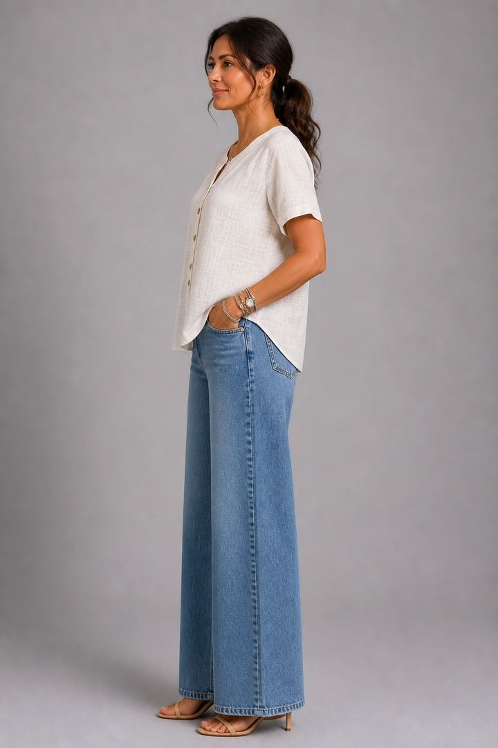 Elegant V-Neck Top