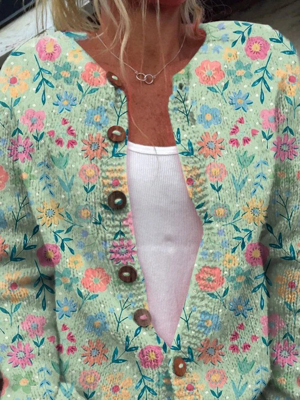 Foxfield Dames Vintage Bloemen Cardigan