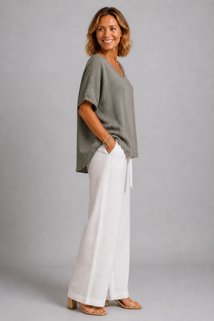 Natural Linen Top