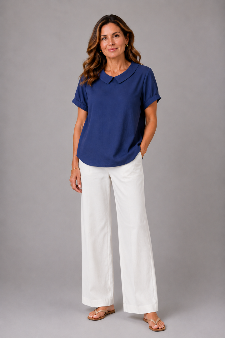 Elegant Blue Blouse