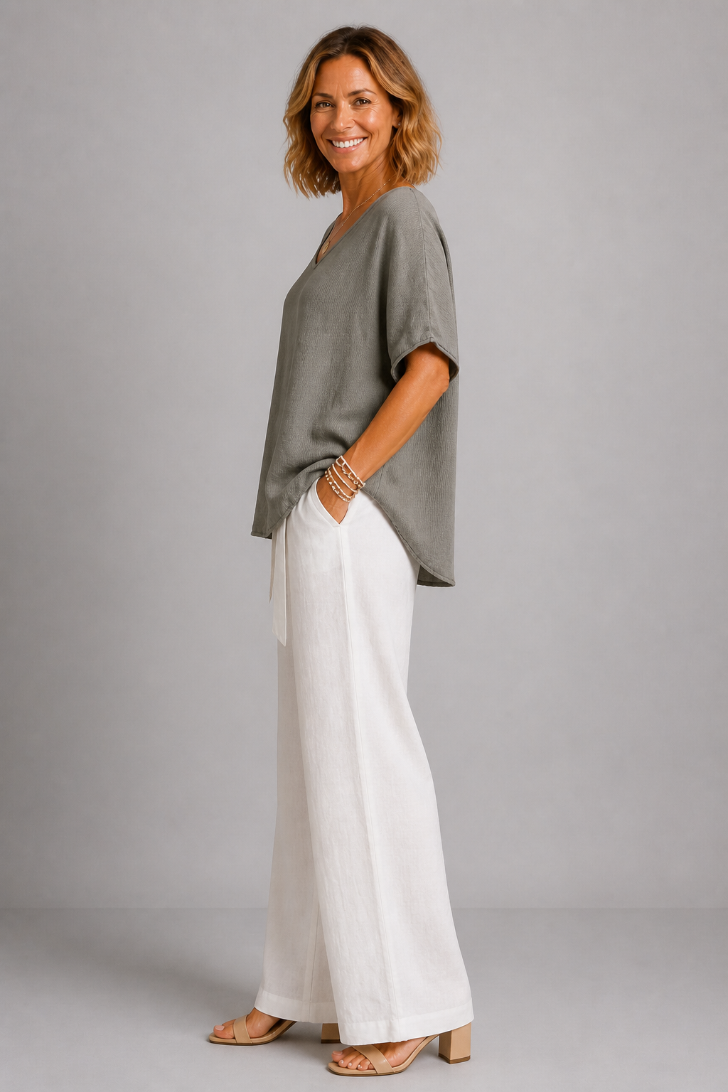 Natural Linen Top