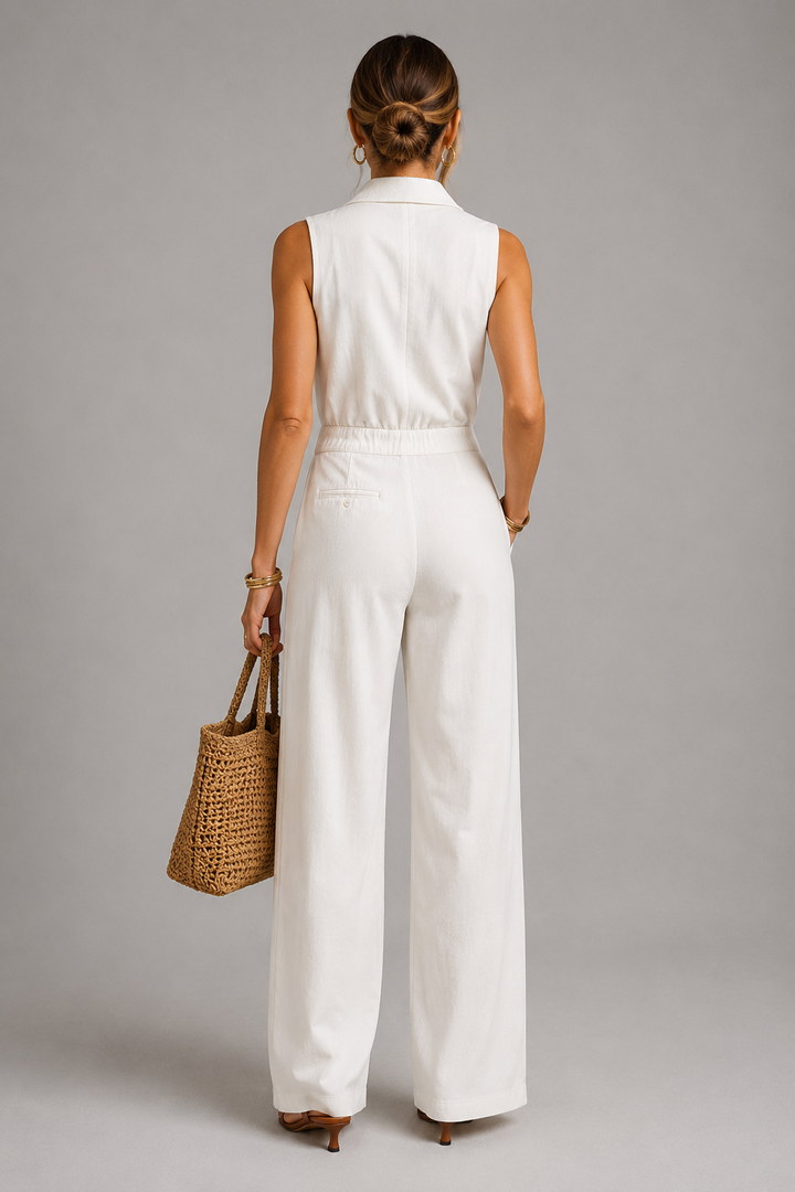 Ivory Linen Jumpsuit