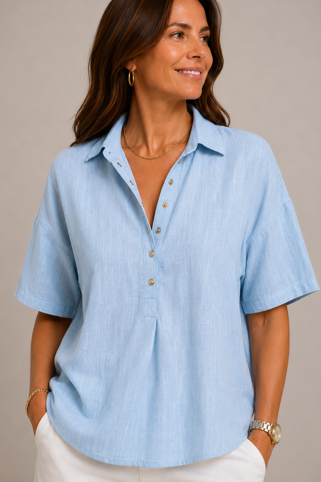 Camille Tijdloze Linnen Blouse (TIJDELIJK 1+1 GRATIS!)