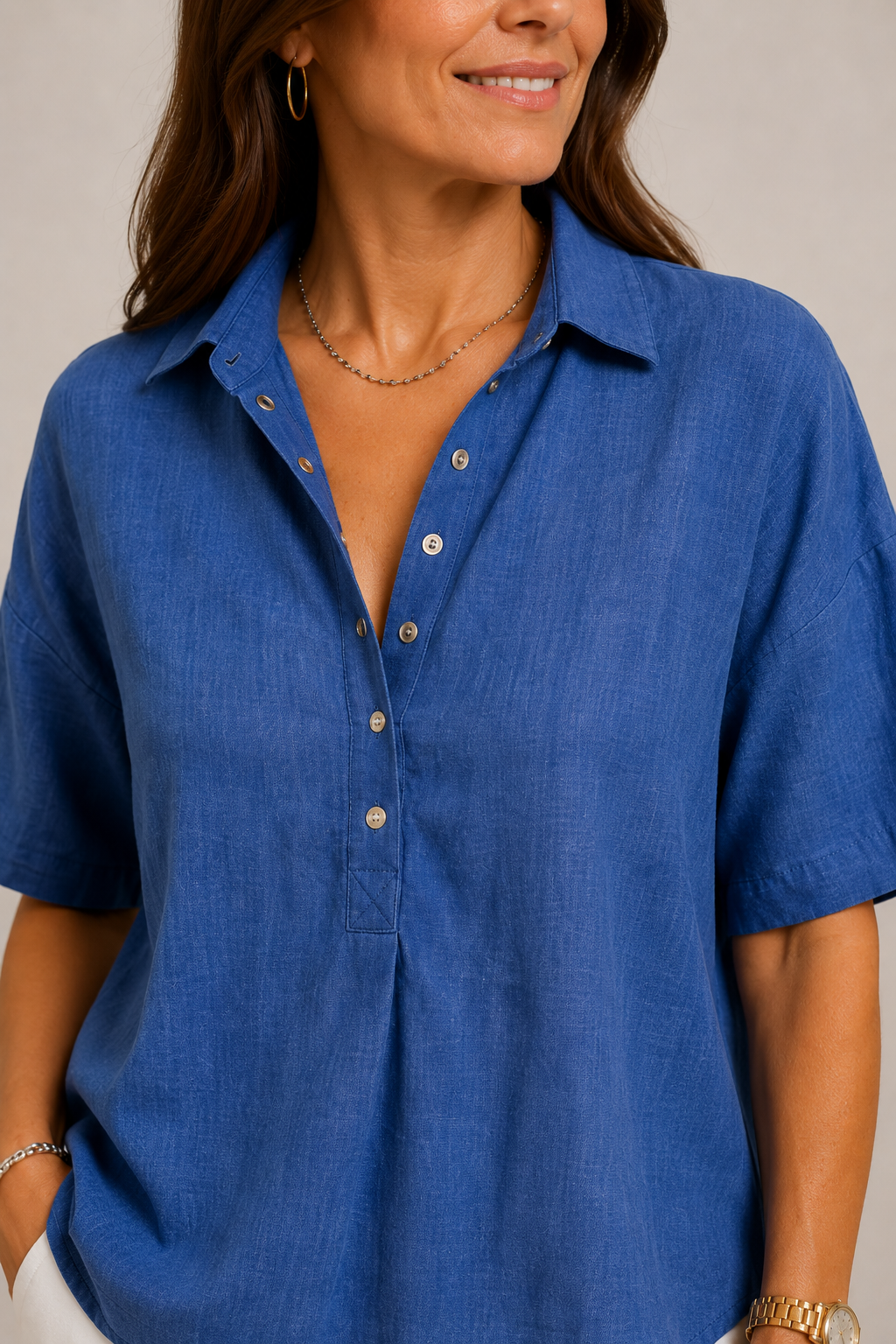 Camille Tijdloze Linnen Blouse (TIJDELIJK 1+1 GRATIS!)