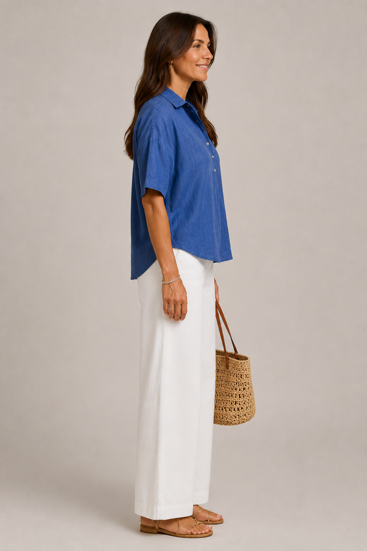 Camille Tijdloze Linnen Blouse (TIJDELIJK 1+1 GRATIS!)