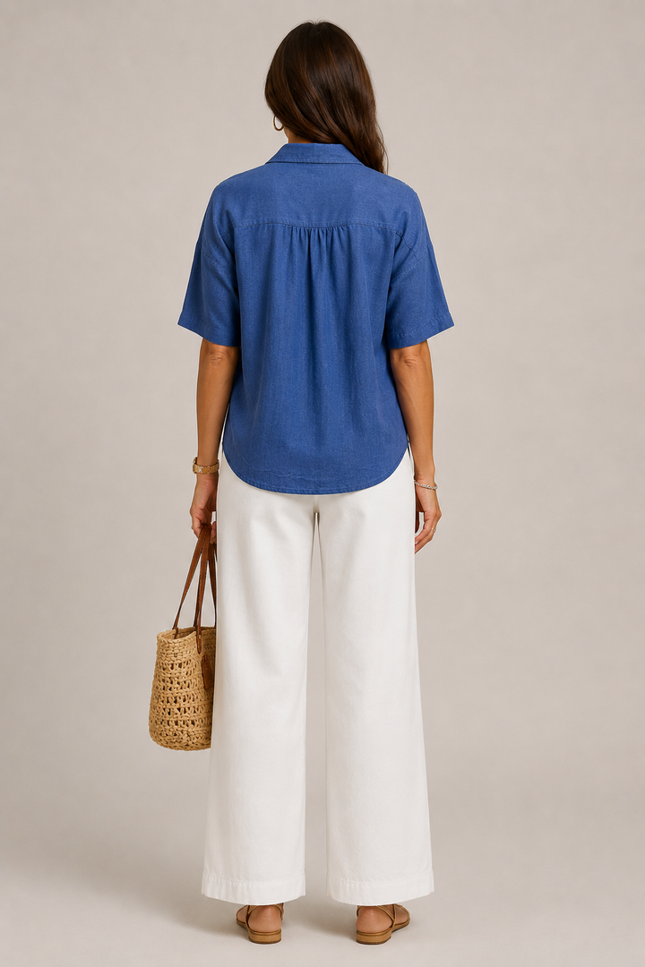 Camille Tijdloze Linnen Blouse (TIJDELIJK 1+1 GRATIS!)
