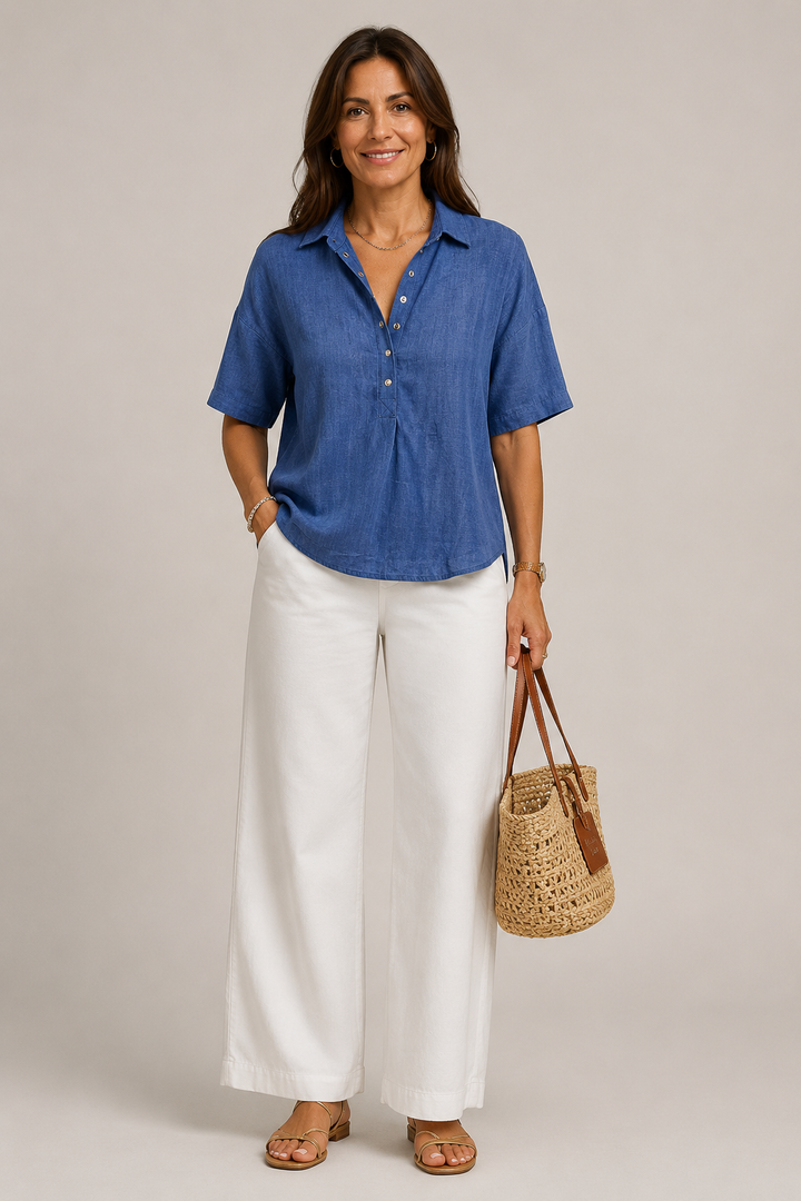 Camille Tijdloze Linnen Blouse (TIJDELIJK 1+1 GRATIS!)