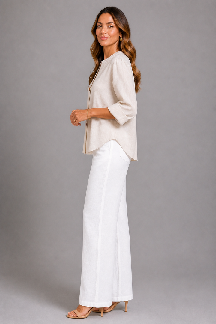 Ivory Minimal Blouse