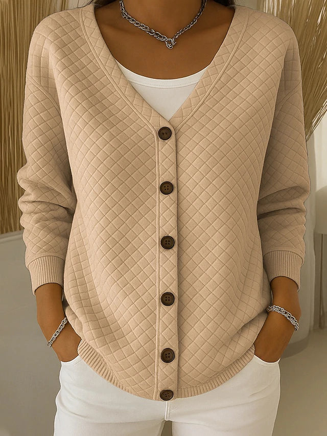Bente | Gewatteerd Vest met Knopen
